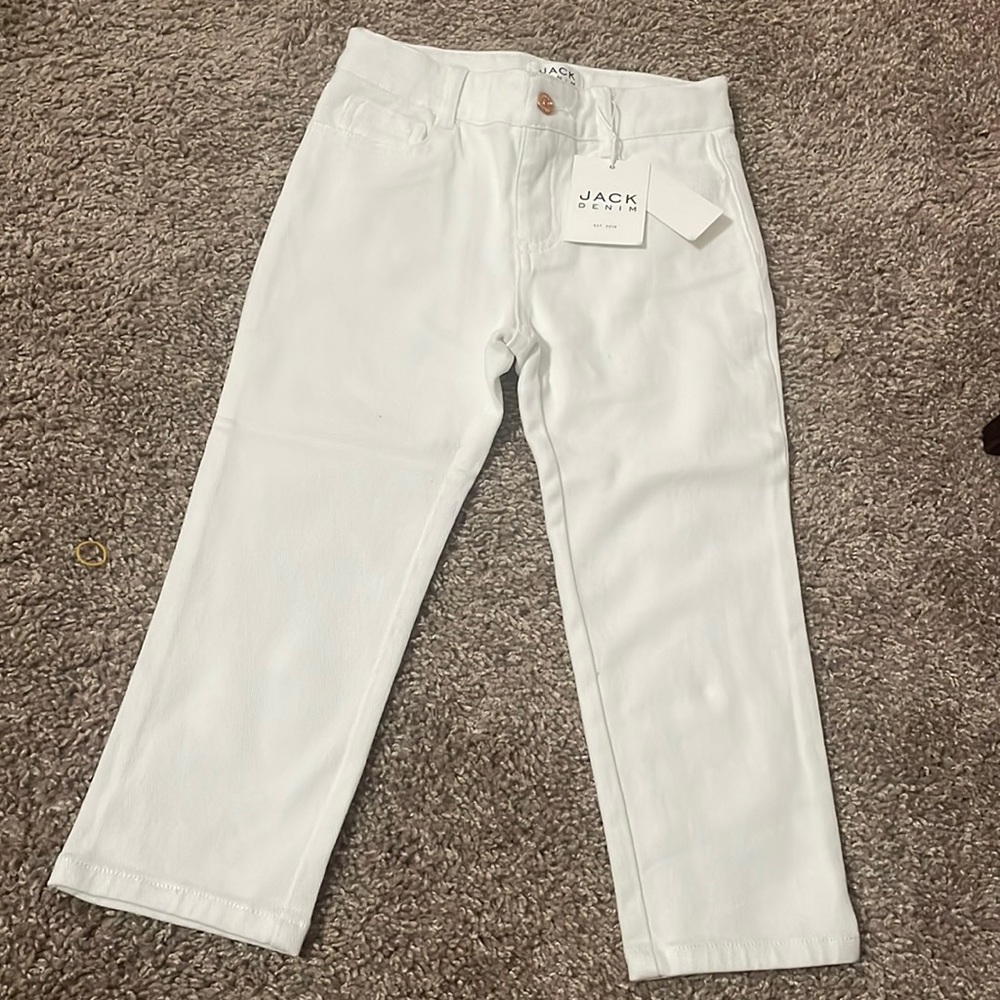 Janie and Jack white jean pants
